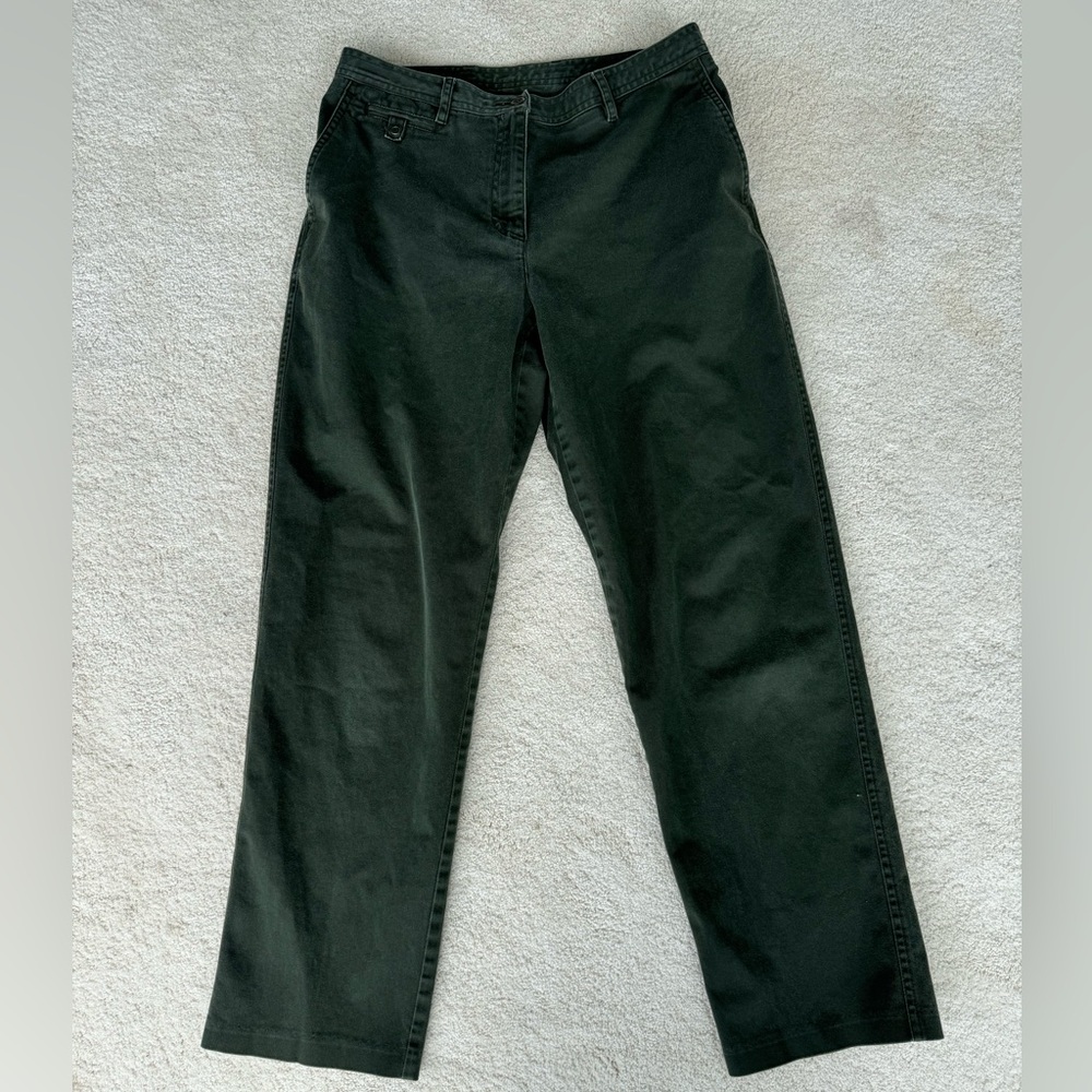 Green Straight Cut Pants